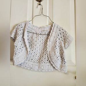 Cato white cropped cardigan